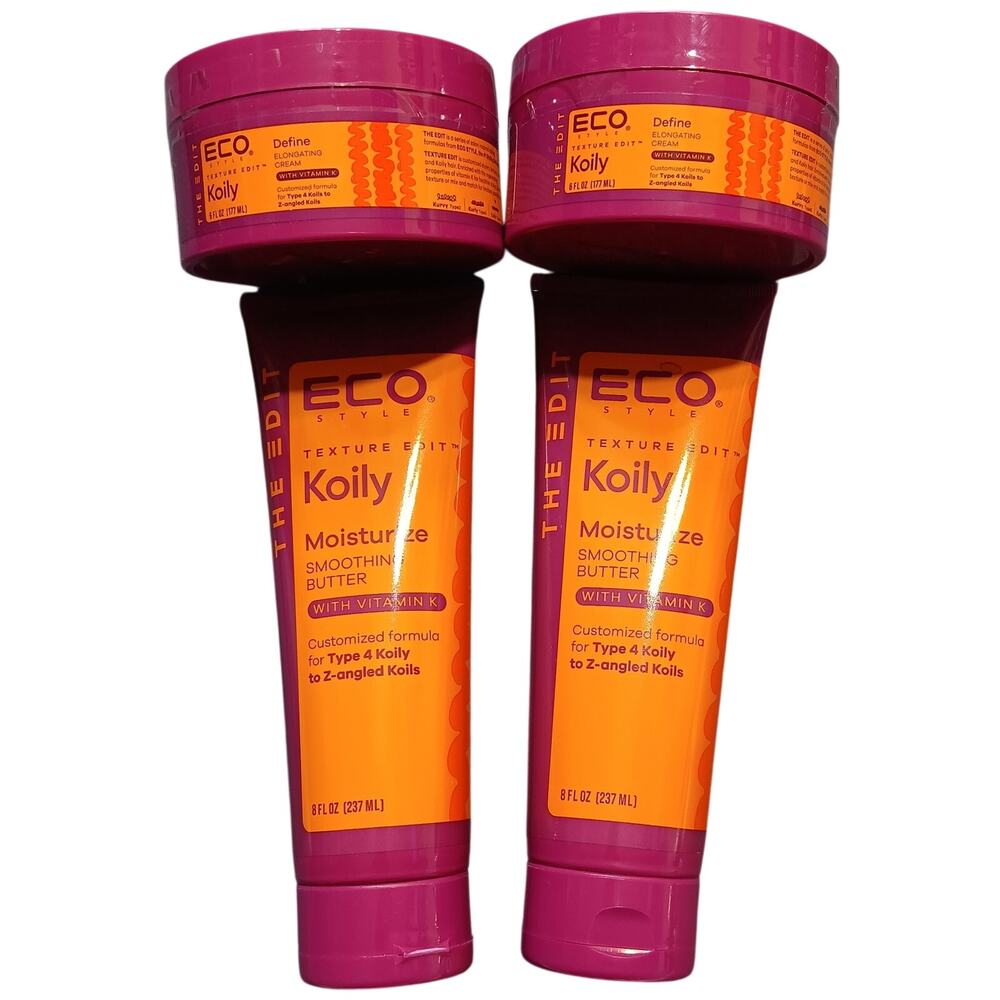 ECO The Edit Koily Items NEW (2) Defining Creams 6 oz (2) Smoothing Butters 8 oz